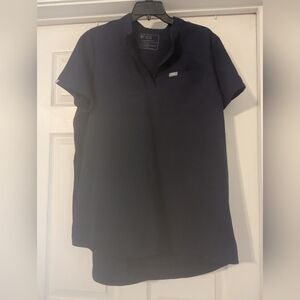 Figs Navy Blue Size Large Ladies Scrub Top,Euc